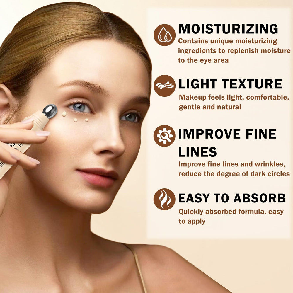 QIUFSSE eye puffiness bags reduction visual shows refreshed eye area.