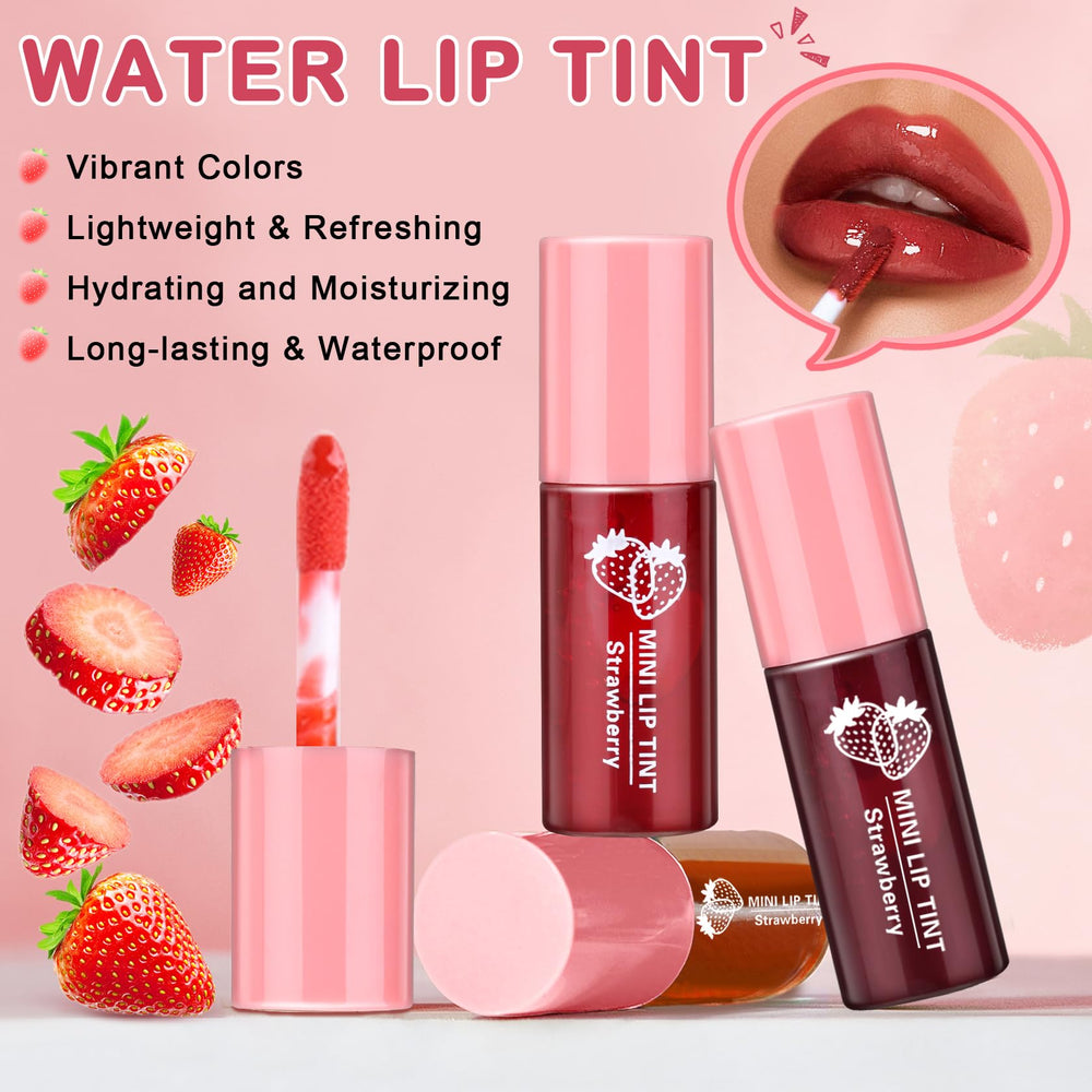 QIUFSSE Lip Tint six shades swatches displaying rich pigmentation