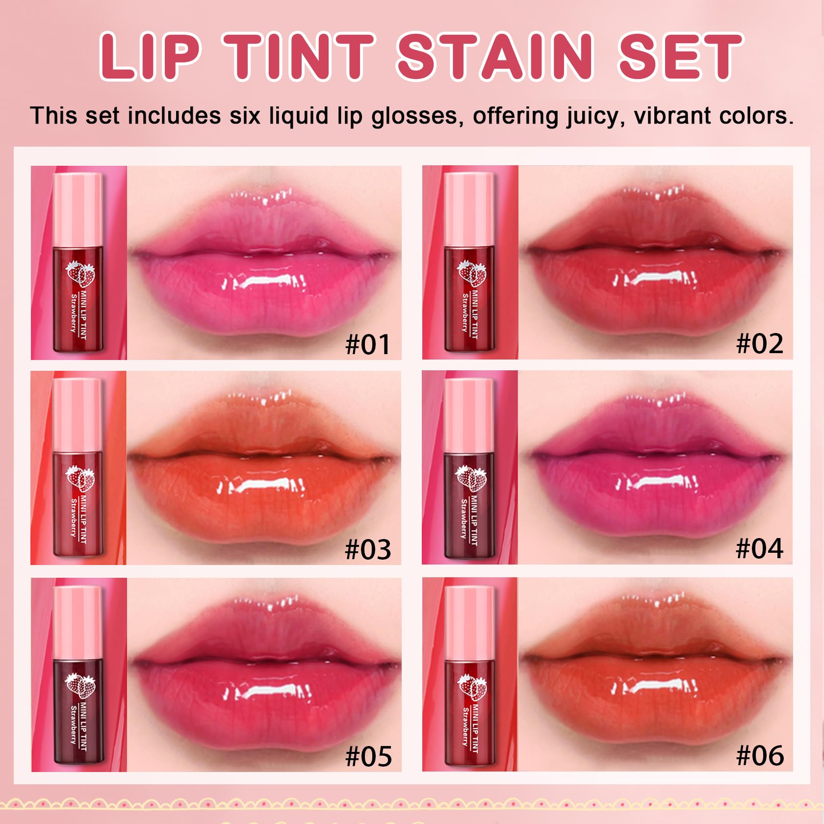 QIUFSSE Lip Tint texture highlighting lightweight, hydrating formula