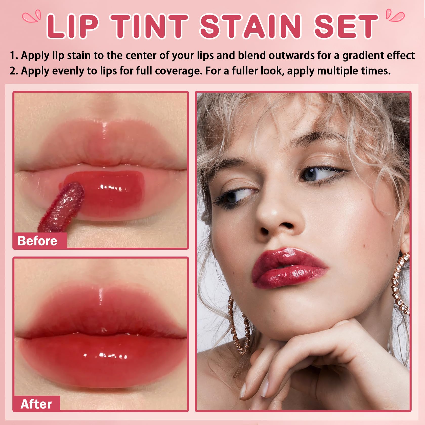 QIUFSSE Lip Tint long-lasting color with water-resistant finish