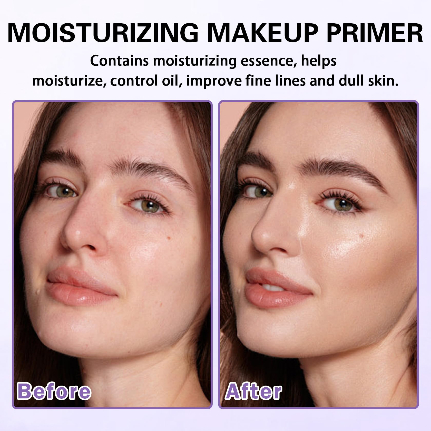 QIUFSSE primer moisturizes with essence for hydrated skin.