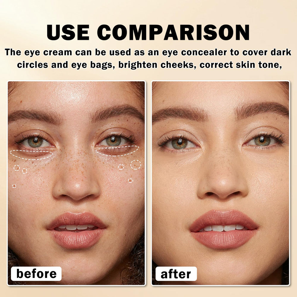 QIUFSSE under-eye cream texture appears light and smooth for comfortable wear.
