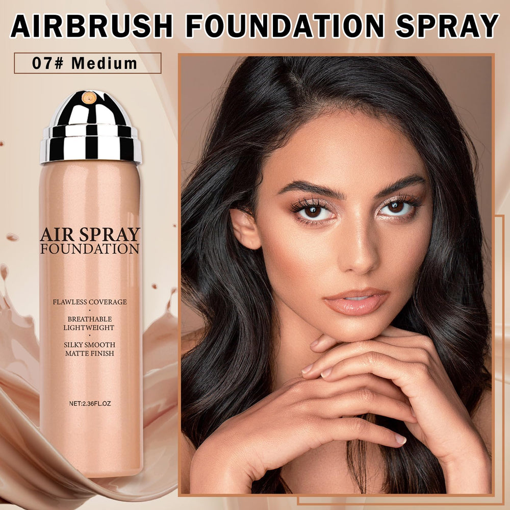 QIUFSSE foundation swatch in 07 Medium showing natural nude tone for balanced complexion.