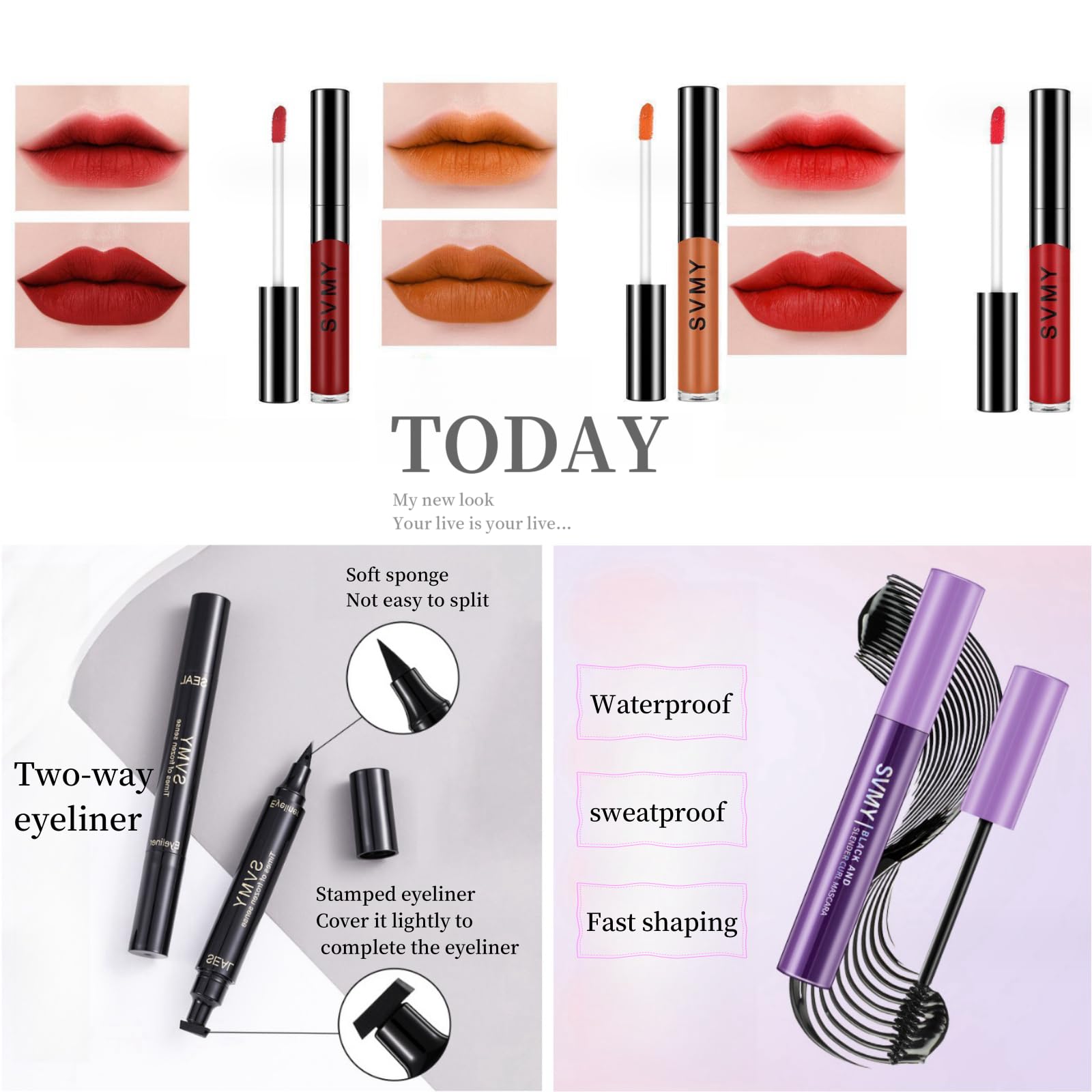 QiuNingTang brow and eyeliner kit offers precise tools for defined teen brows.