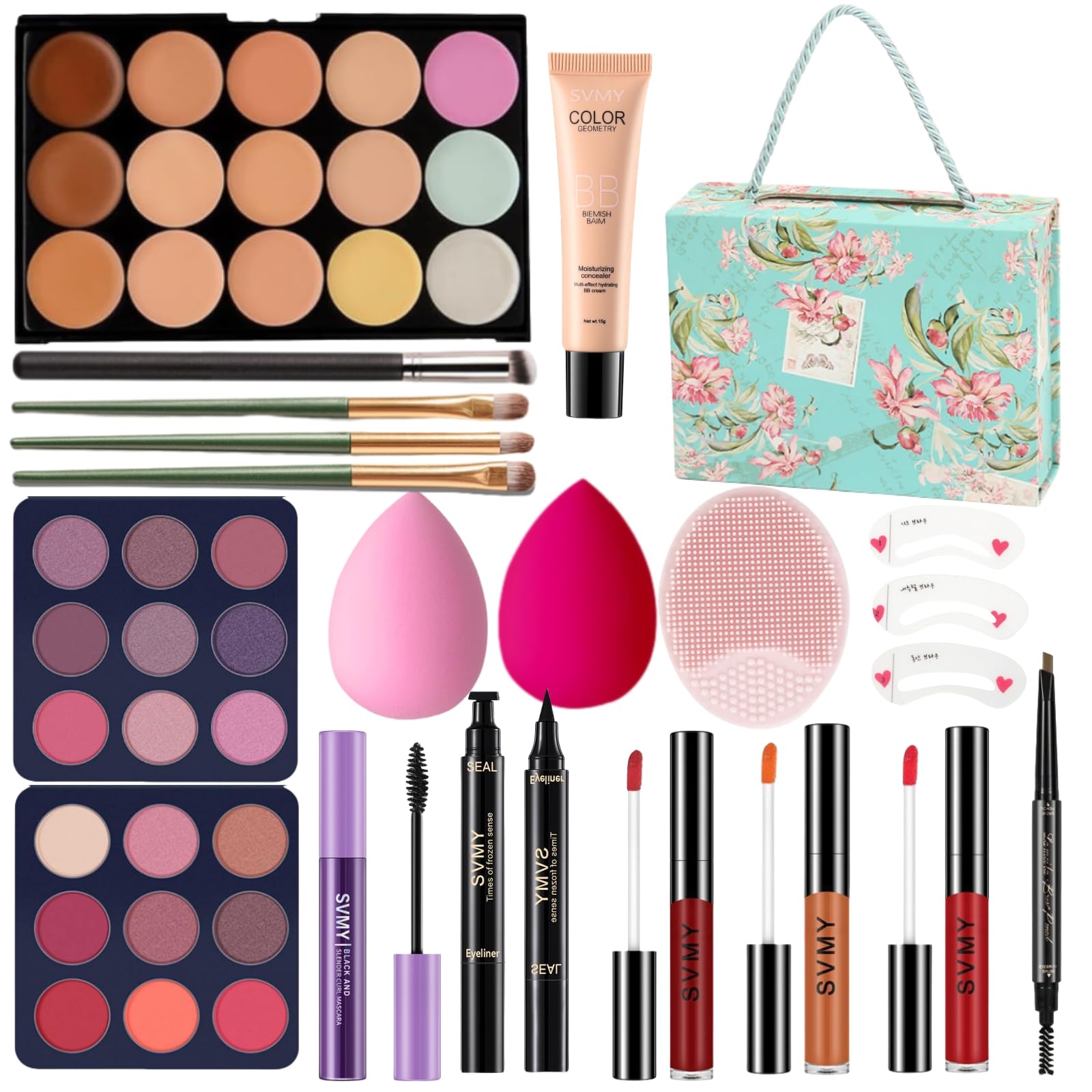 QiuNingTang teens eyeshadow palette close-up shows blendable colors for day looks.