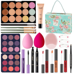 QiuNingTang teens eyeshadow palette close-up shows blendable colors for day looks.