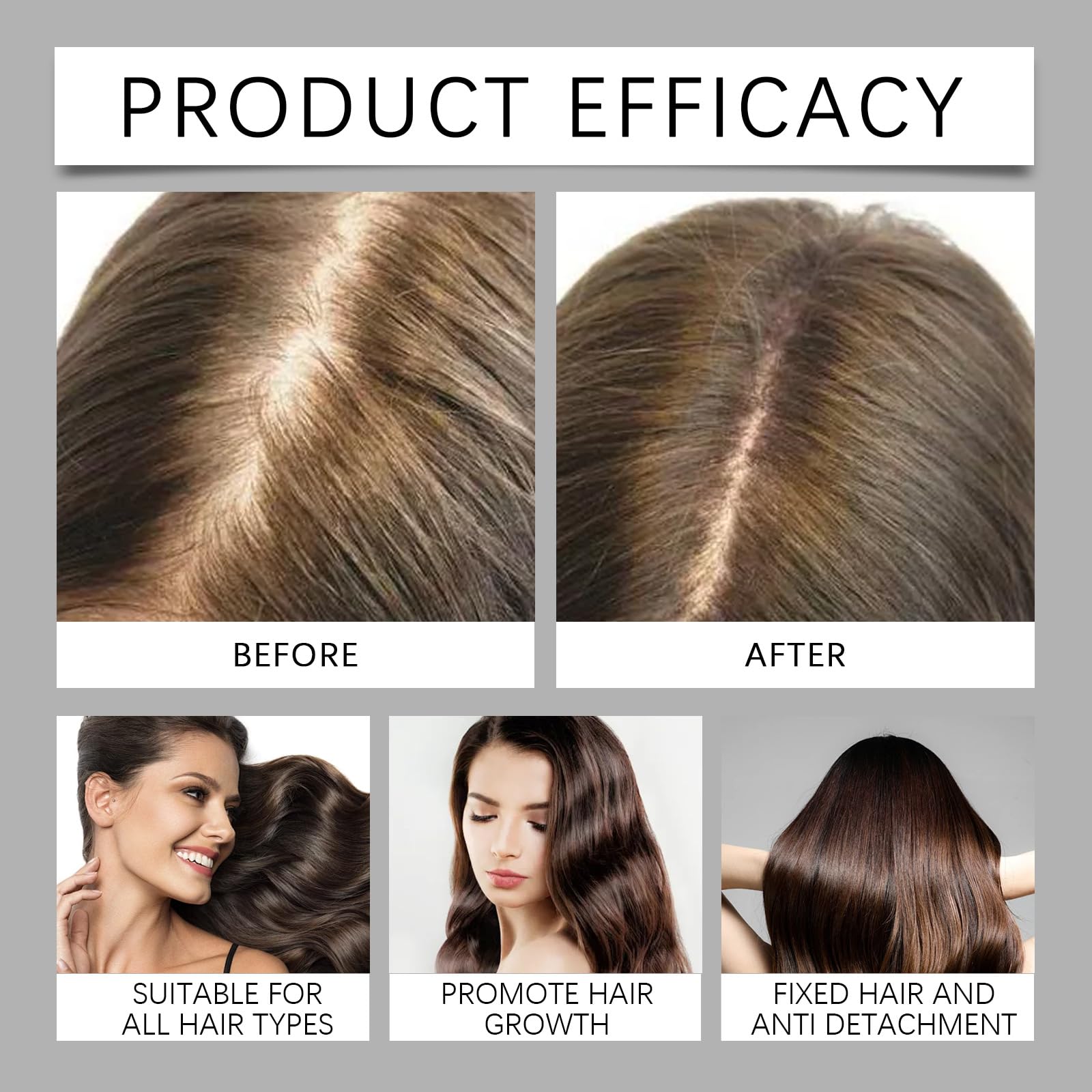 Qiuumey Hair Serum Bundle scalp care action demonstrates root-to-tip care potential.