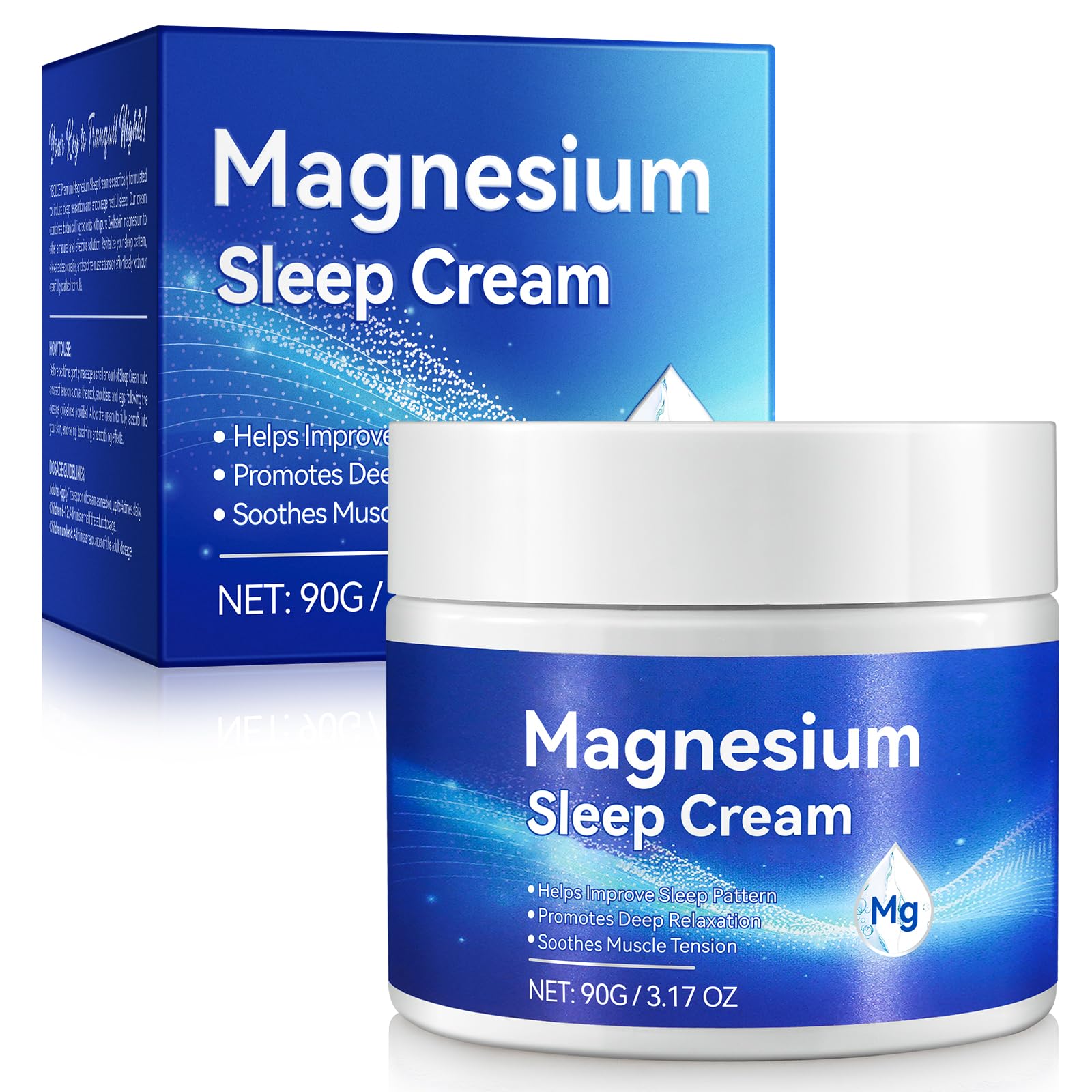 QJCWXIAOX Magnesium Cream bottle for smooth topical magnesium application and skin hydration.