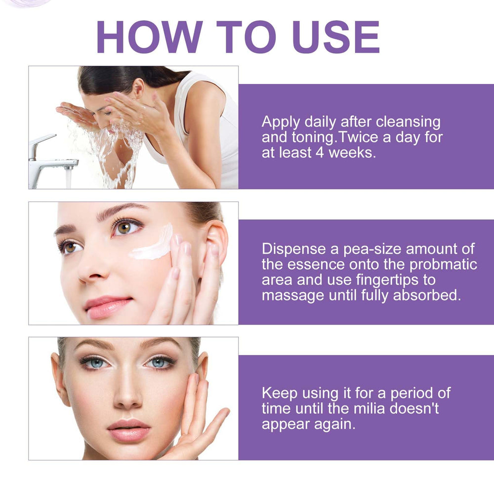 QKDBLWX Milia Remover on morning routine showing matte finish