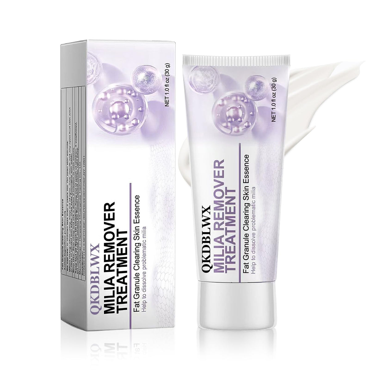 QKDBLWX Milia Remover Cream bottle—gentle eye and face care in sleek packaging
