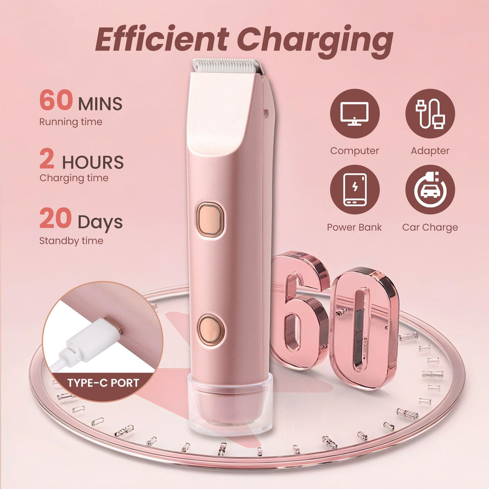 Qkiky Bikini Trimmer includes a cleaning brush for easy maintenance.