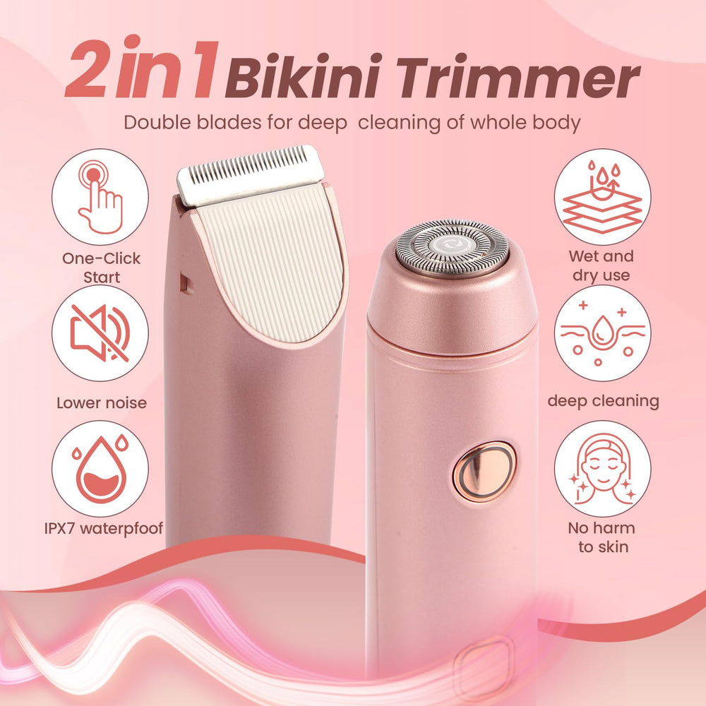 Qkiky Bikini Trimmer with micro-steel head for precise facial hair removal.