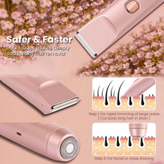 Qkiky Bikini Trimmer USB Type-C fast charging for quick starts.