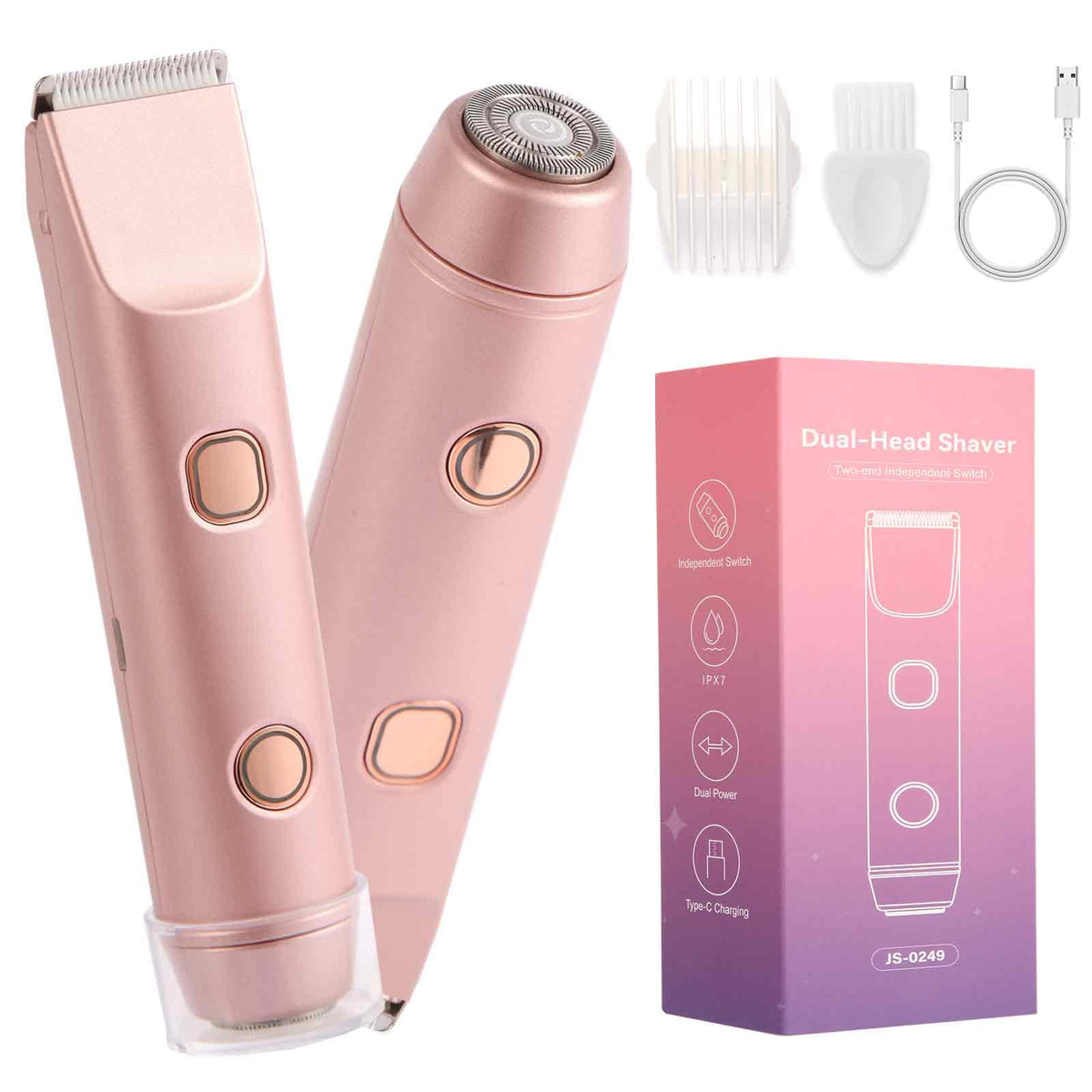 Qkiky Bikini Trimmer with wide ceramic head for fast trimming of large areas.