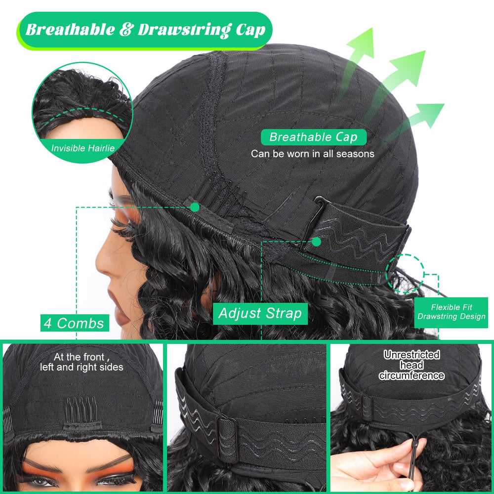 Qmaple beginner-friendly flip-over wig enabling quick light styling