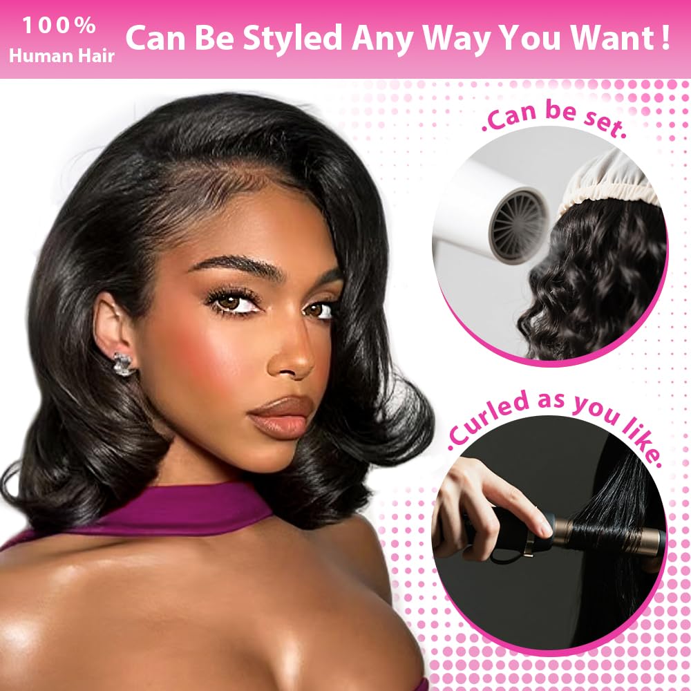 Qmaple Bob Wig lace-closure 13x4 enables versatile parting