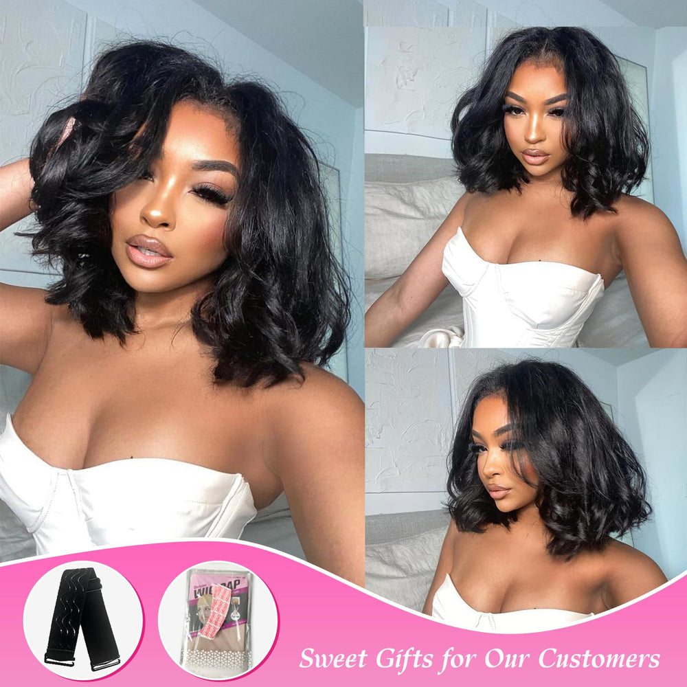 Qmaple Bob Wig medium cap size adjustable straps for comfortable fit