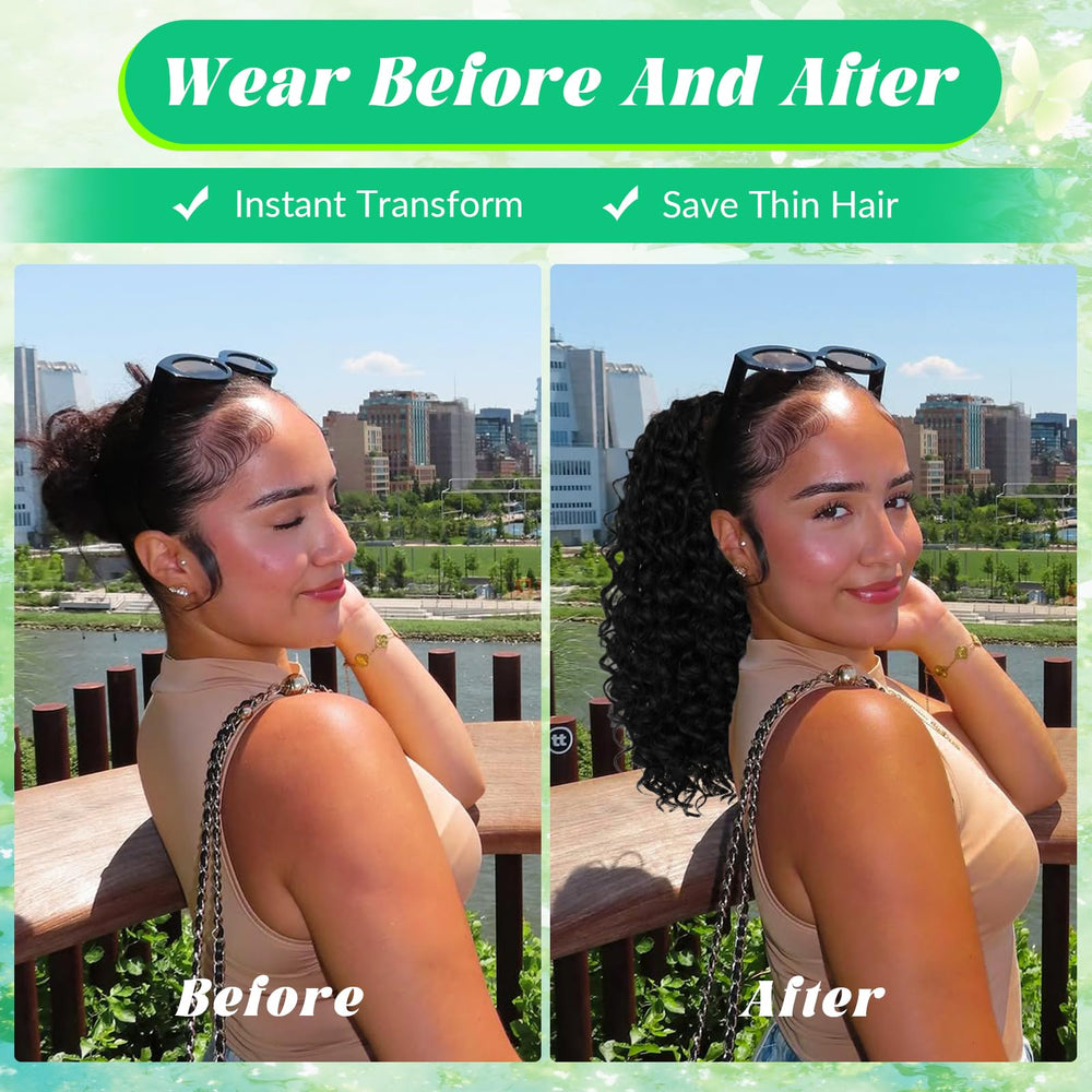 Qmaple multi-style half-wig supports braids, ponytails, and updos