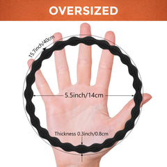 Qooocy curly thick hair tie in black supports voluminous styles with gentle grip