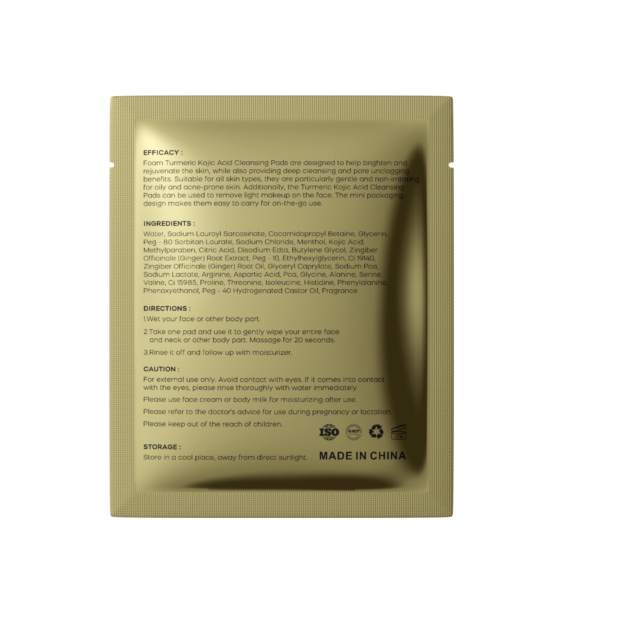 QOOQ exfoliating pad on skin demonstrates brightening potential