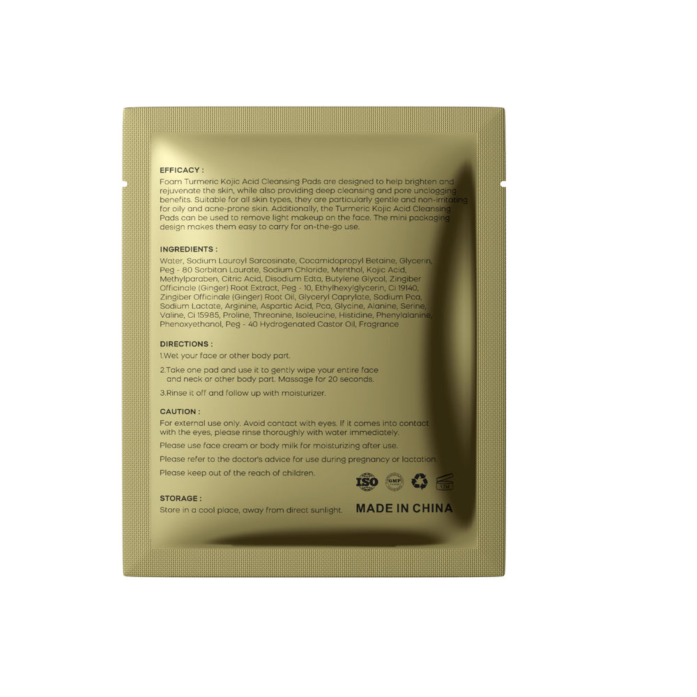 QOOQ exfoliating pad on skin demonstrates brightening potential