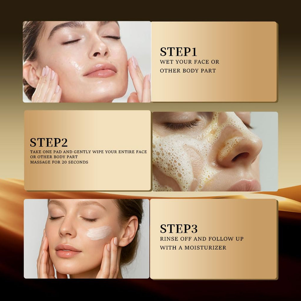 QOOQ cleansing pad close-up demonstrating pore cleansing action