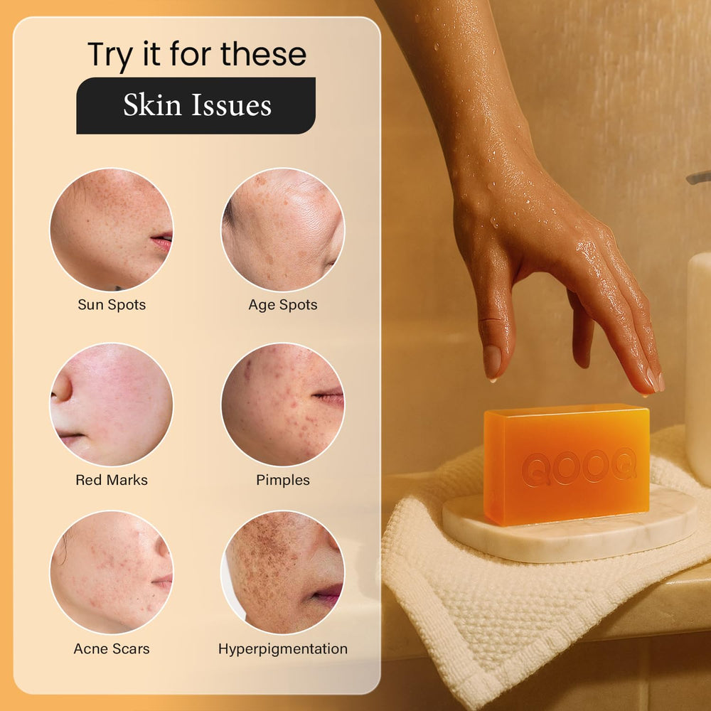 QOOQ shea butter castile olive oil blend conveys deep moisture for balanced skin