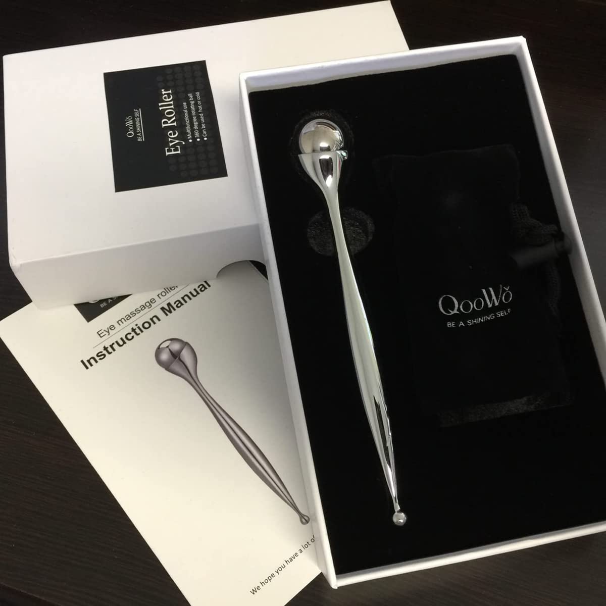 QooWo Eye Roller removable-handles-cleaning simplifies post-use maintenance.