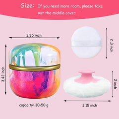 Qopoto powder container travel compact keeps powder secure during trips