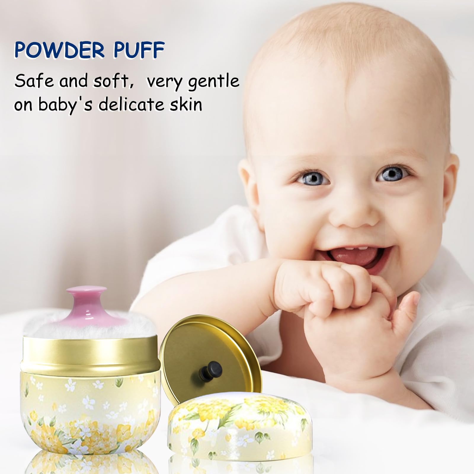 Qopoto powder puff handle design improves even, smooth application