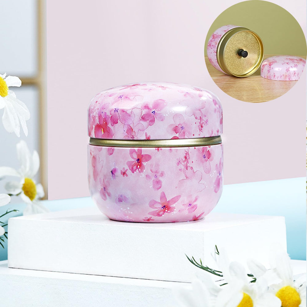 Qopoto Sakura powder box with rotate-open action for controlled use