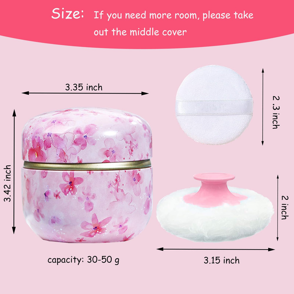 Qopoto Sakura powder container compact for on-the-go touch-ups