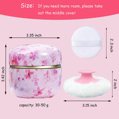 Qopoto Sakura powder container compact for on-the-go touch-ups