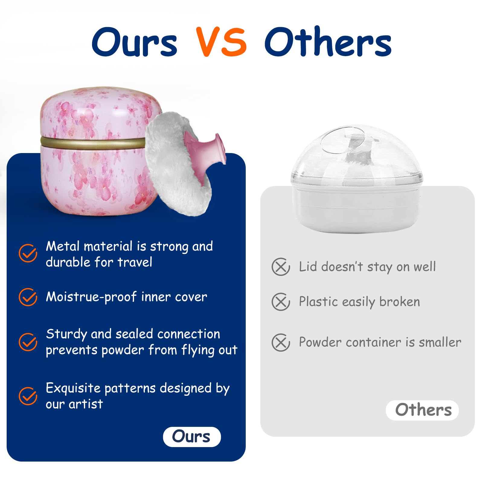 Qopoto Sakura tinbox pattern showing durable, artistic powder case