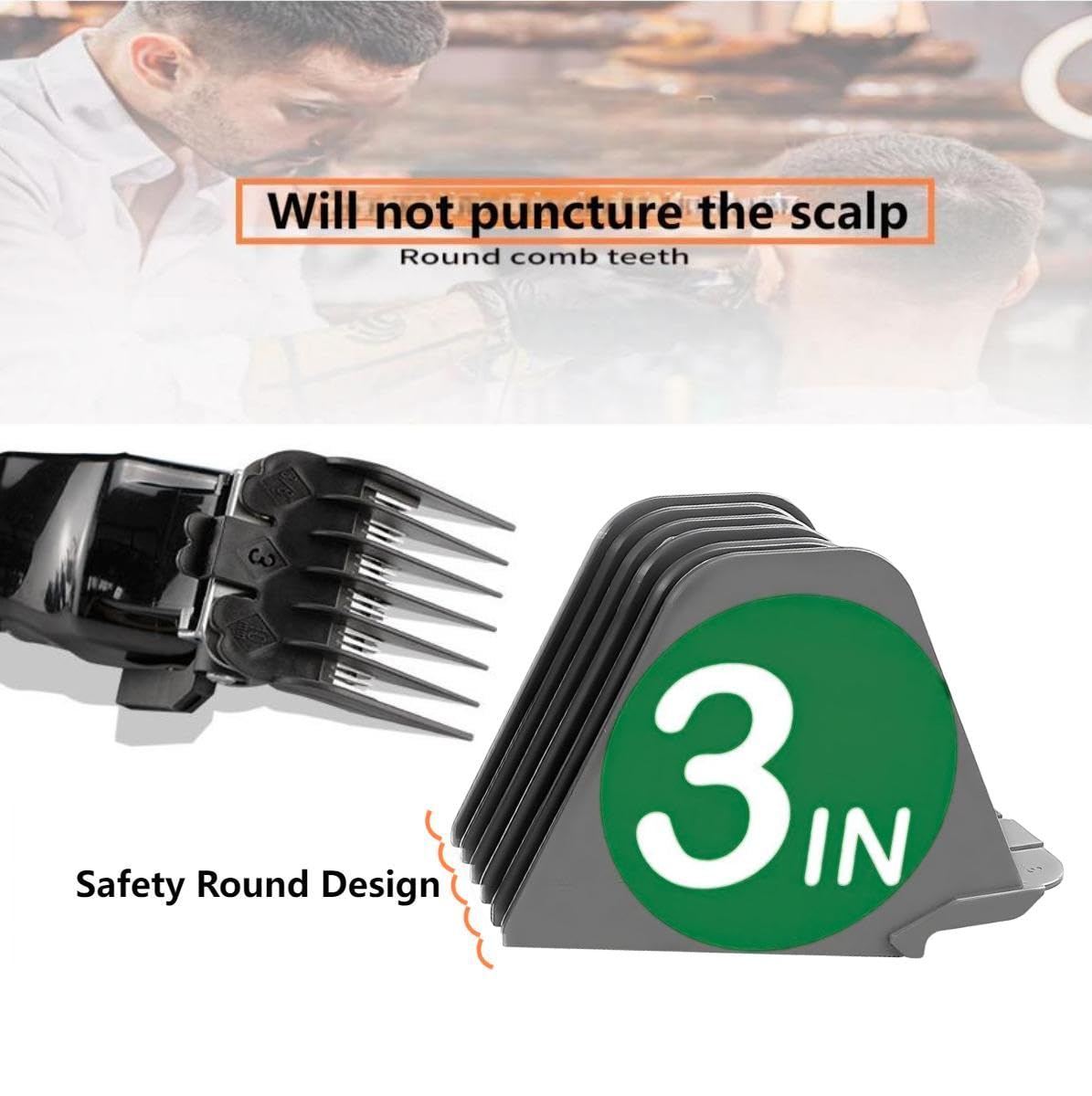 QPOIBSD clipper guard 2.5 inch 64mm supports balanced length with smooth passes