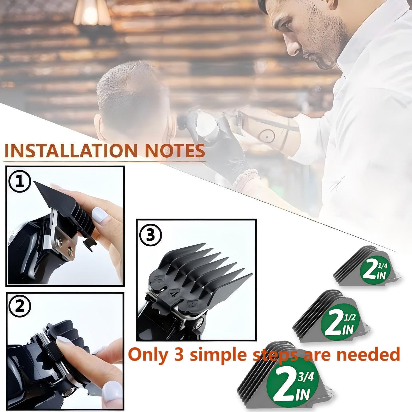 QPOIBSD clipper guard 2.75 inch 69mm enables gradual fades with even coverage
