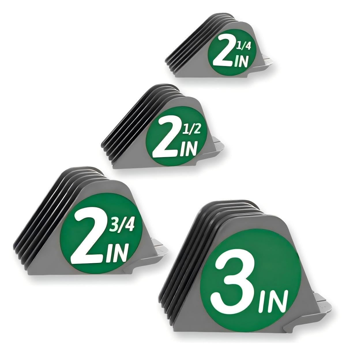 QPOIBSD professional clipper guards four-piece set provides precise fades across 2.25 to 3 inches