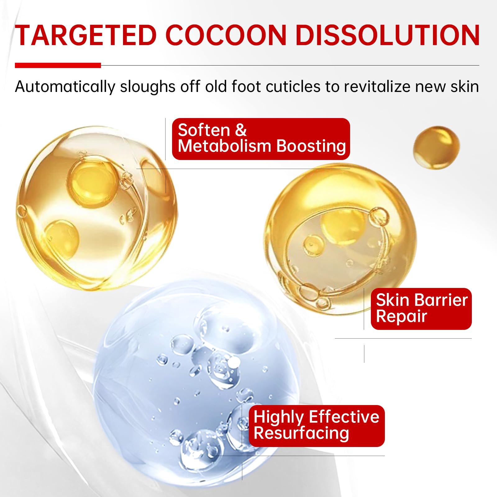 QQE Foot Peel Mask close-up—gentle exfoliation formula with acids.