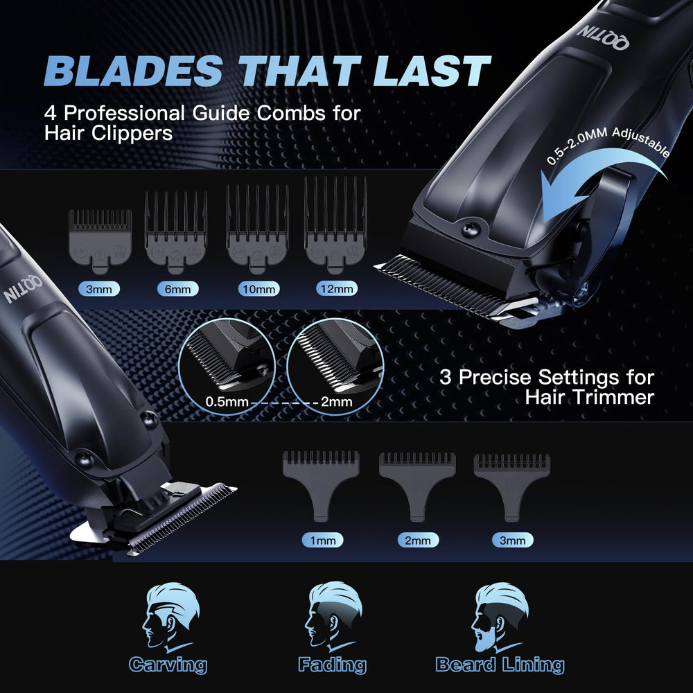 QQTIN at-home barbershop results for professional-looking haircuts