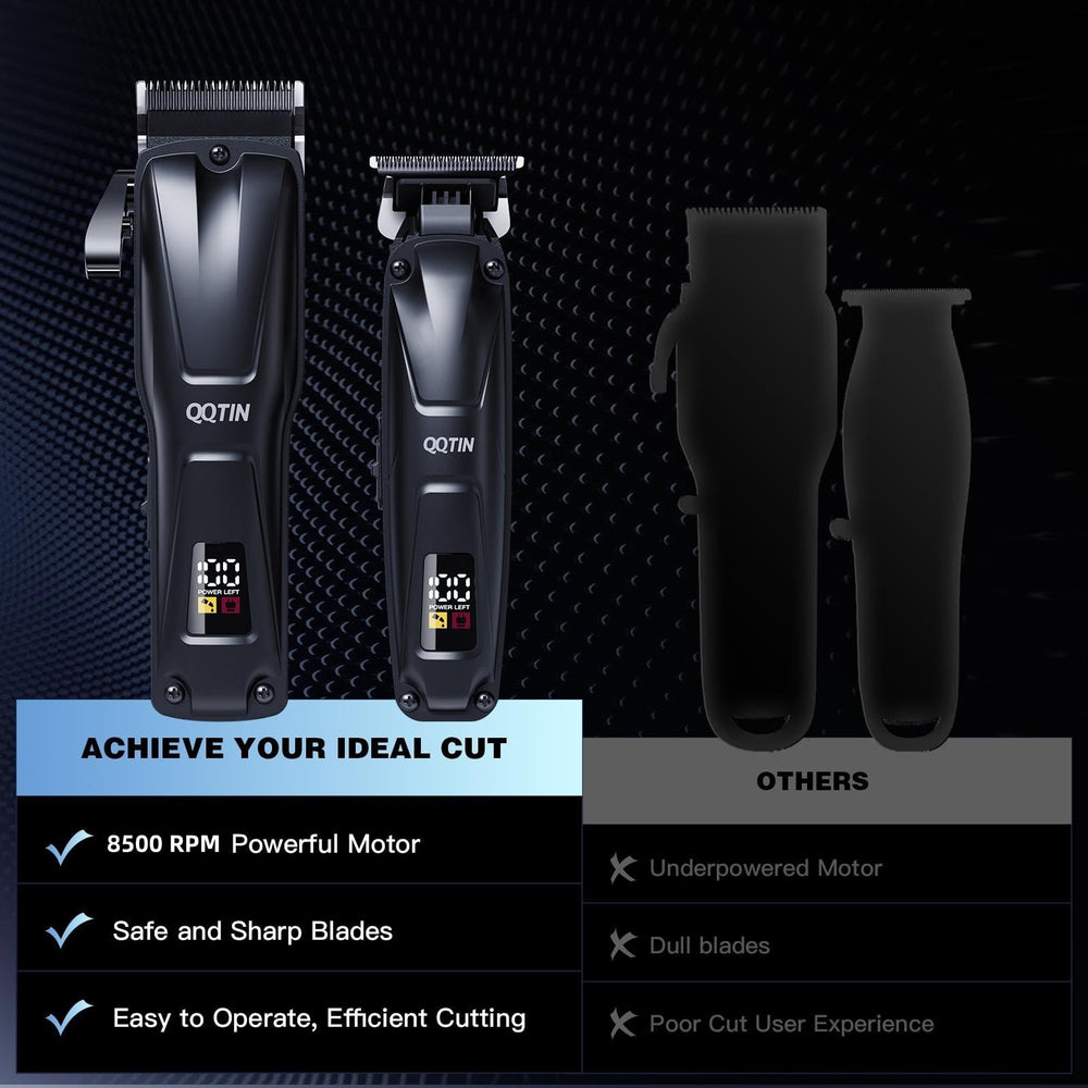 QQTIN ergonomic handle of hair clipper designed for comfortable long use