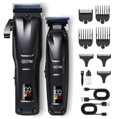 QQTIN hair clipper with 8500rpm motor delivering powerful cuts