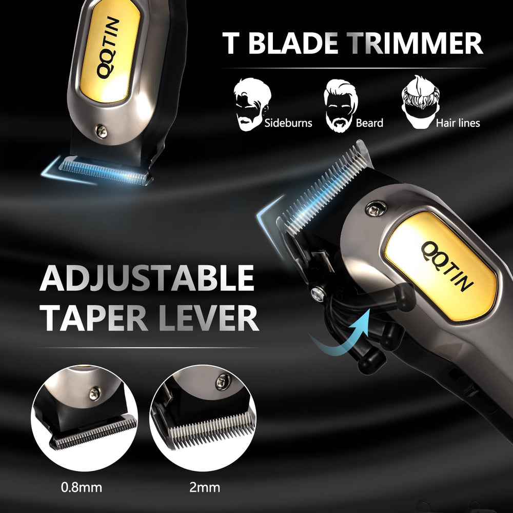 QQTIN hair clippers led display shows battery level during use