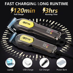 QQTIN hair clippers low noise operation for quiet trimming sessions