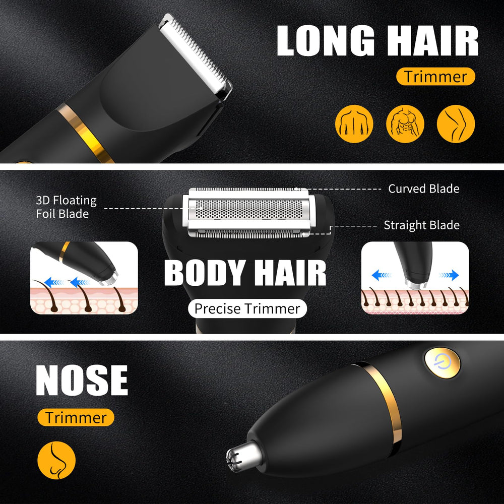 QREEYX Manscape Body Trimmer ceramic blades close-up for safe skin protection