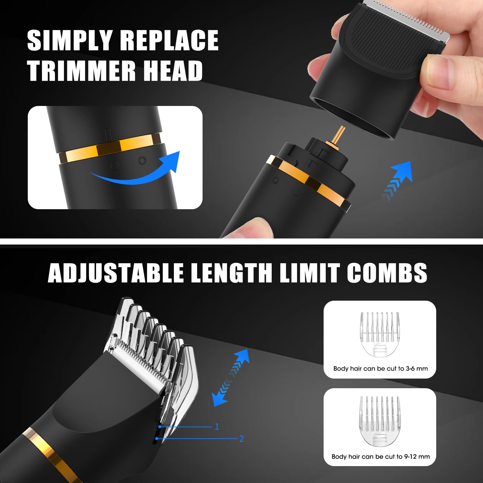 QREEYX Manscape Body Trimmer cordless travel-friendly design for on-the-go grooming