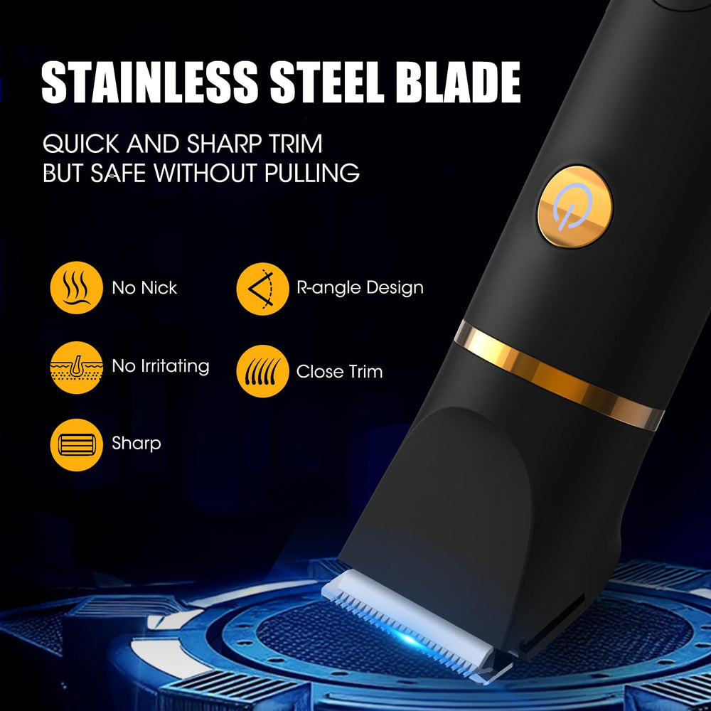 QREEYX Manscape Body Trimmer heads illustrate 3-in-1 versatility for sensitive areas