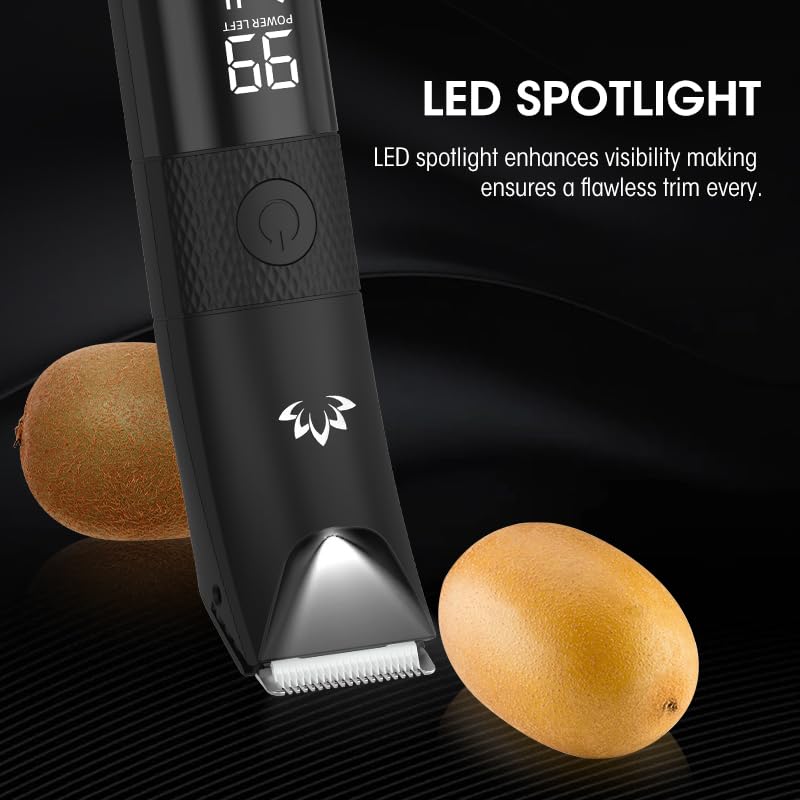 QREEYX Manscape Trimmer compact lightweight design for travel ease.
