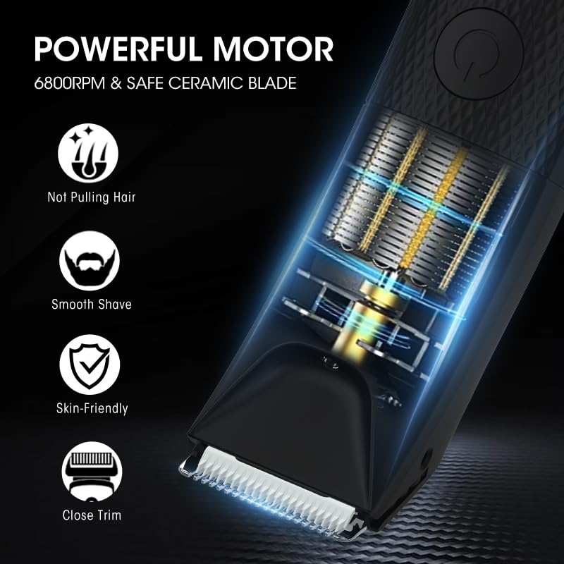 QREEYX Manscape Trimmer IPX7 waterproof for shower use.