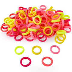 QRTVI cotton hair ties closeup shows soft stretch.
