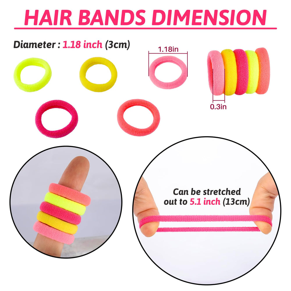 QRTVI kid ponytail with hair ties demonstrates easy styling.